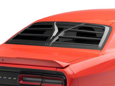 Torch Rear Window Louvers; Satin Black (08-23 Challenger)