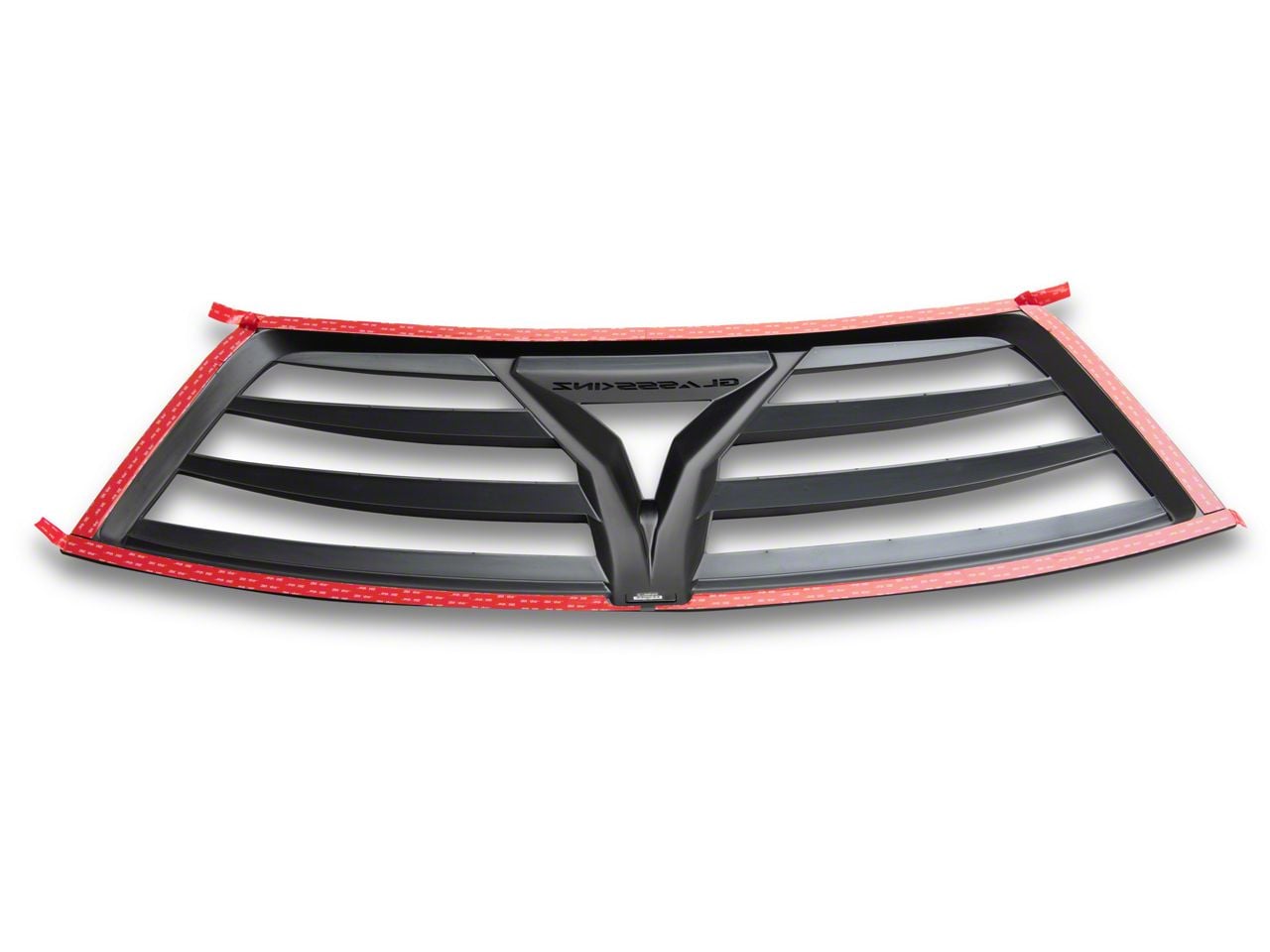 Challenger Torch Rear Window Louvers; Satin Black (08-23
