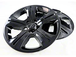 17-Inch Chrome Delete Wheel Skins; Gloss Black (15-23 Charger SXT)