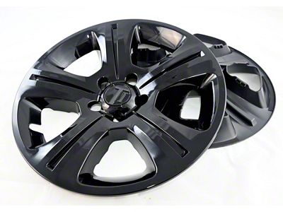 17-Inch Chrome Delete Wheel Skins; Gloss Black (15-23 Charger SXT)