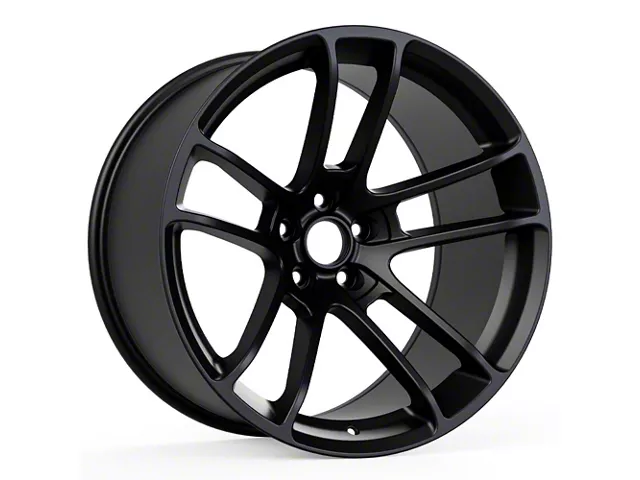 Hellcat Widebody Style Matte Black Wheel; Rear Only; 20x10.5 (11-23 RWD Charger, Excluding Widebody)