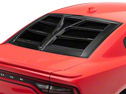 Torch Rear Window Louvers; Unpainted Black (11-23 Charger)