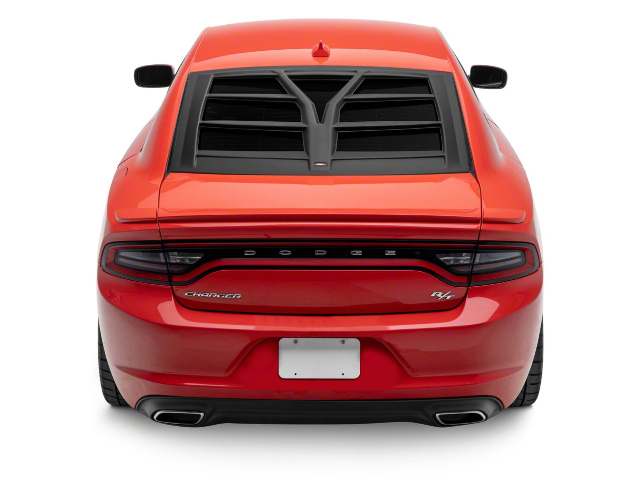 Matte Black Rear Window Louver Cover For Dodge Charger 2011-2022 - ABS Plastic, GT Style