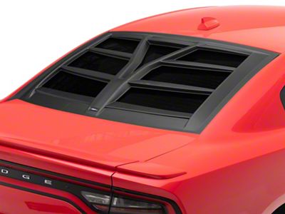 Torch Rear Window Louvers; Satin Black (11-23 Charger)