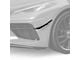 2VR Front Bumper Canards; Dry Carbon Fiber Vinyl (20-24 Corvette C8)