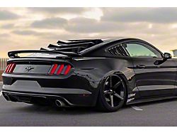 Bakkdraft Quarter Window Louvers; Matte Black (15-23 Mustang Fastback)