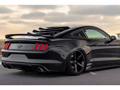 Bakkdraft Quarter Window Louvers; Matte Black (15-23 Mustang Fastback)