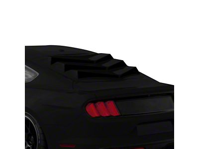 Bakkdraft Quarter Window Louvers; Satin Black (15-23 Mustang Fastback)