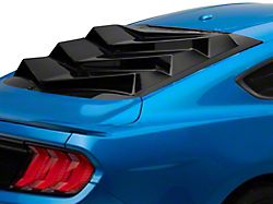 Bakkdraft Rear Window Louvers; Unpainted Black (15-24 Mustang Fastback)