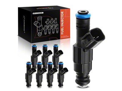 Fuel Injector Kit; Set of 8; Black (99-00 Mustang GT)