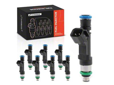 Fuel Injector Kit; Set of 8; Black (11-15 Mustang GT)