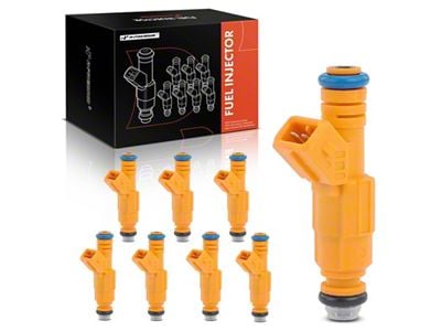 Fuel Injector Kit; Set of 8; Yellow (86-95 5.0L Mustang)