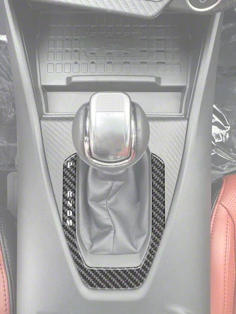 Mustang Gear Selector Accent Trim; Race Red (24-26 Mustang w/ Automatic ...
