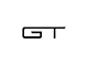 Rear GT Emblem Inserts; Gloss Black (2024 Mustang GT)