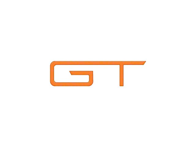 Rear GT Emblem Inserts; Gloss Orange (2024 Mustang GT)