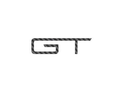 Rear GT Emblem Inserts; Raw Carbon Fiber (2024 Mustang GT)
