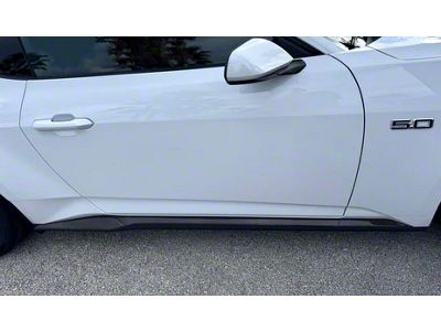 Side Skirt Accent Trim; Gloss Orange (24-25 Mustang)