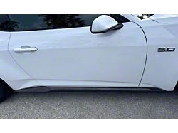 Side Skirt Accent Trim; Gloss White (24-25 Mustang)