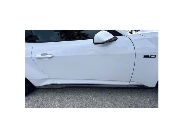 Side Skirt Accent Trim; Reflective Black Shadow (2024 Mustang)