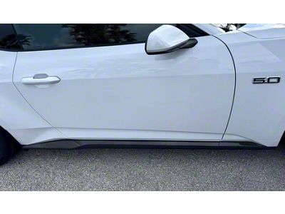 Side Skirt Accent Trim; Reflective Black Shadow (2024 Mustang)