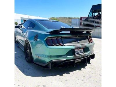 Stealth Diffuser; Full 3-Piece; Black (18-23 Mustang EcoBoost w/o Active Exhaust)