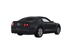 Tekno 1 Rear Window Louvers; Unpainted Black (05-14 Mustang Coupe)
