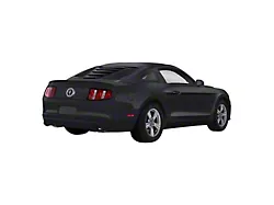 Tekno 1 Rear Window Louvers; Unpainted Black (05-14 Mustang Coupe)