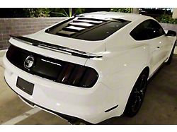 Tekno 1 Rear Window Louvers; Unpainted Black (15-24 Mustang Fastback)