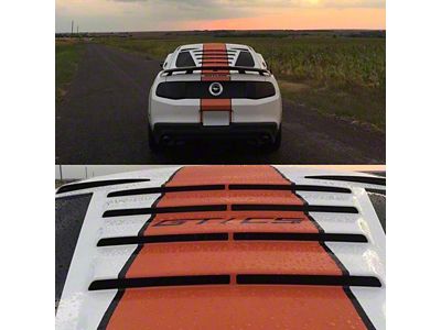 Tekno 1 Rear Window Louvers; Matte Black (05-14 Mustang Coupe)