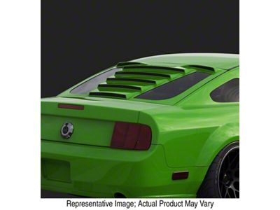 Tekno 1 Rear Window Louvers; Satin Black (05-14 Mustang Coupe)