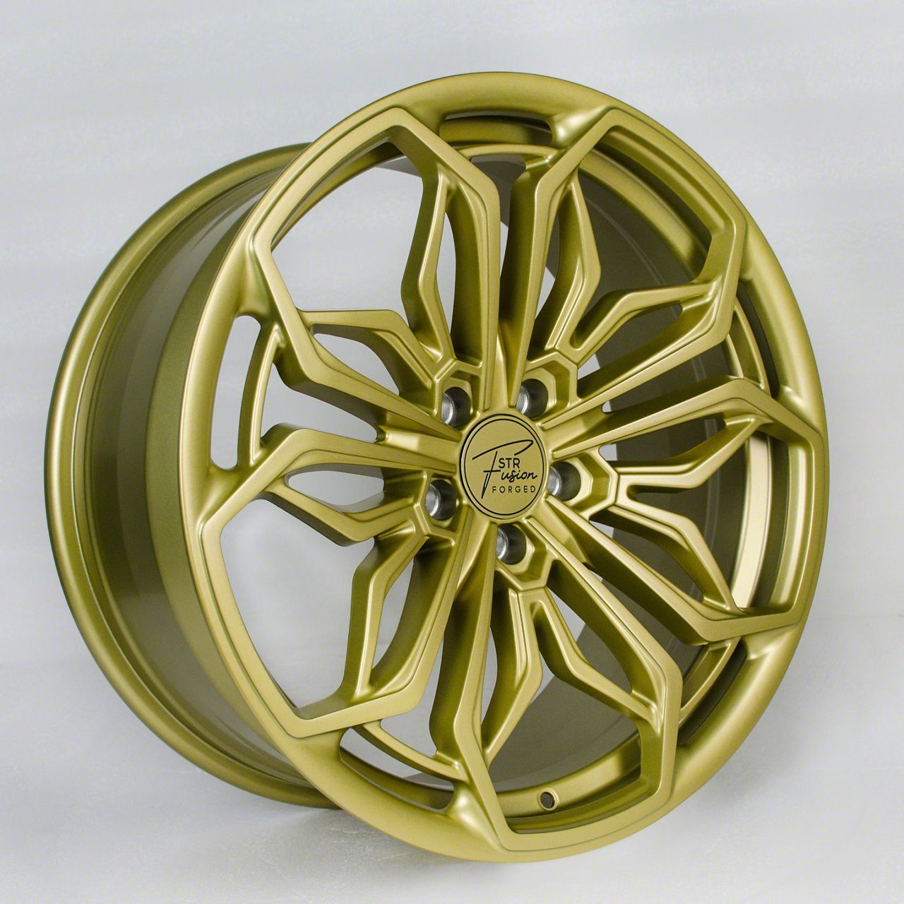 STR Fusion Forged Mustang STR802 Satin Gold Wheel; Rear Only; 20x10.5 ...
