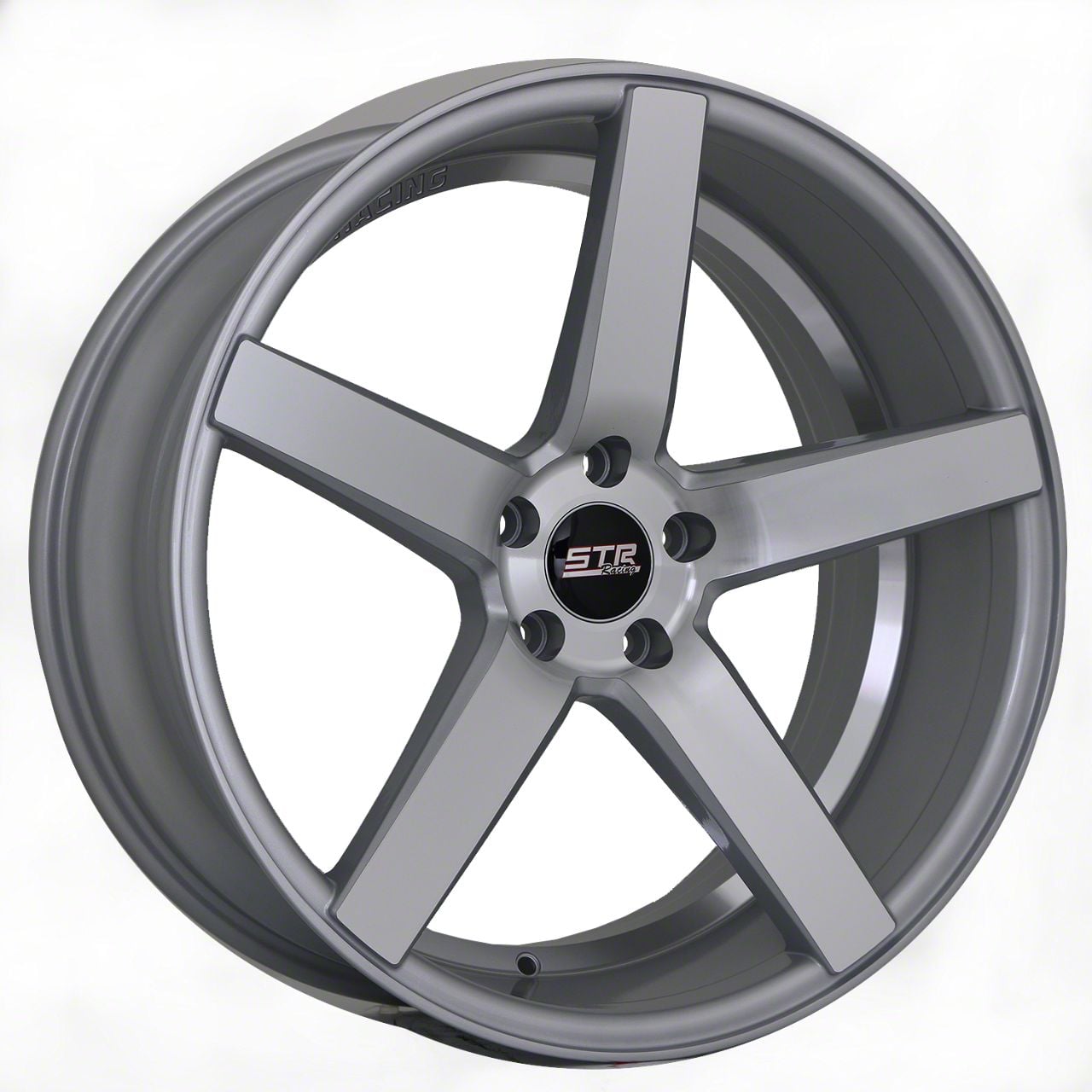 STR Racing Camaro STR607 Silver Machined Face Wheel; Rear Only; 20x10.5 ...