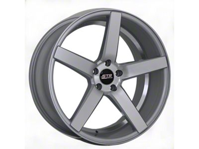 STR Racing STR607 Silver Machined Face Wheel; Rear Only; 20x10.5; 35mm Offset (10-15 Camaro, Excluding Z/28)