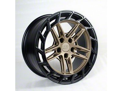 STR Racing STR915 Matte Bronze Black Ring Wheel; 18x8.5; 30mm Offset (94-98 Mustang)