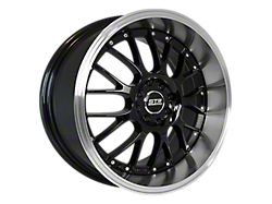 STR Racing STR514 Black Machined Lip Wheel; 18x8.5; 30mm Offset (99-04 Mustang)
