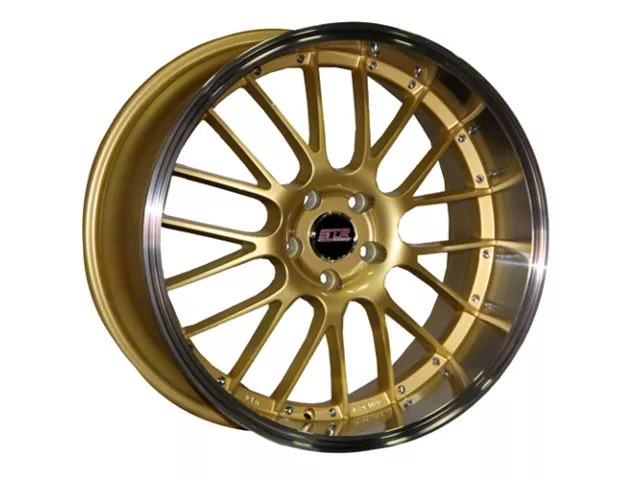 Str Racing Products STR Racing Mustang STR514 Gold Machined Lip Wheel; 18x8.5; 30mm Offset ...