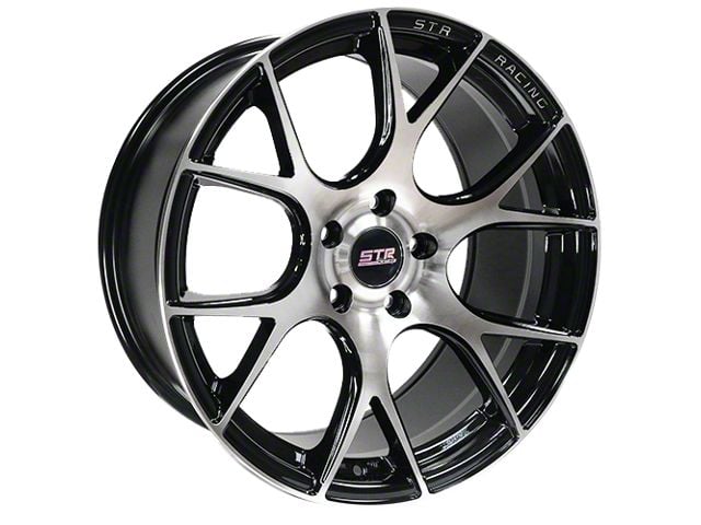 Str Racing Products STR Racing Mustang STR905 Gloss Black Wheel; 18x8.5; 30mm Offset ...