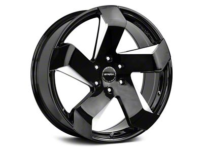 Strada Coltello Gloss Black Milled Wheel; 20x8.5 (06-10 RWD Charger)