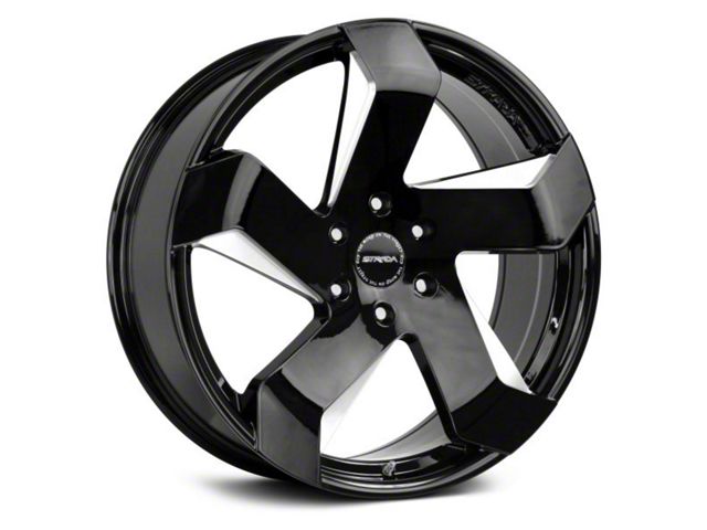 Strada Coltello Gloss Black Milled Wheel; 20x8.5 (06-10 RWD Charger)