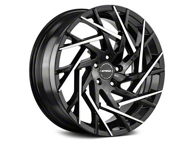 Strada Nido Gloss Black with Machined Tips Wheel; 20x8.5 (06-10 RWD Charger)