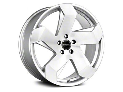 Strada Coltello Brushed Face Silver Wheel; 20x8.5; 15mm Offset (08-23 RWD Challenger, Excluding Widebody)