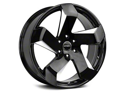 Strada Coltello Gloss Black Milled Wheel; 20x8.5 (08-23 RWD Challenger, Excluding Widebody)