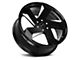 Strada Coltello Gloss Black Milled Wheel; 20x8.5 (08-23 RWD Challenger, Excluding Widebody)