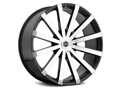 Strada Gabbia Gloss Black Machined Wheel; 20x8.5; 15mm Offset (08-23 RWD Challenger, Excluding Widebody)
