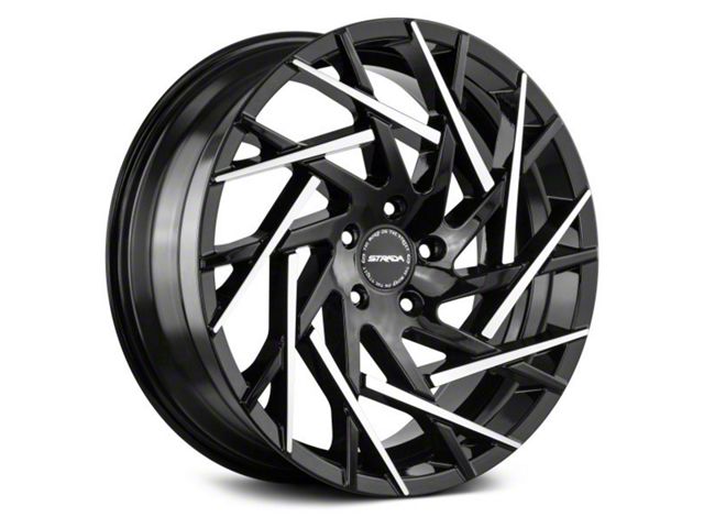 Strada Nido Gloss Black with Machined Tips Wheel; 20x8.5 (08-23 RWD Challenger, Excluding Widebody)