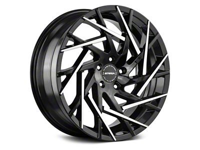 Strada Nido Gloss Black with Machined Tips Wheel; 20x8.5 (08-23 RWD Challenger, Excluding Widebody)
