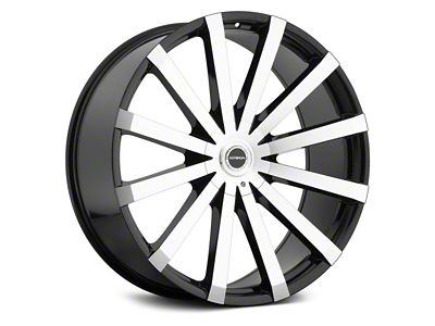 Strada Gabbia Gloss Black Machined Wheel; 20x8.5 (11-23 RWD Charger, Excluding Widebody)