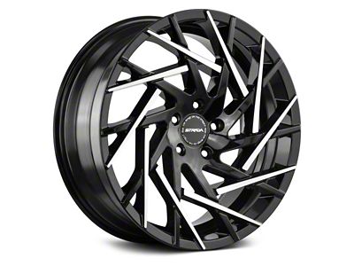 Strada Nido Gloss Black with Machined Tips Wheel; 20x8.5; 15mm Offset (11-23 RWD Charger, Excluding Widebody)