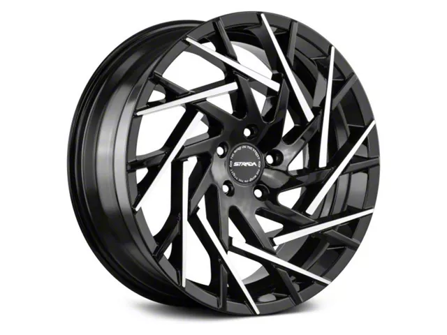 Strada Nido Gloss Black with Machined Tips Wheel; 20x8.5 (11-23 RWD Charger, Excluding Widebody)