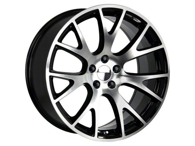 Strada OE Replica Hellcat Gloss Black Machined Wheel; 20x9.5 (06-10 RWD Charger)
